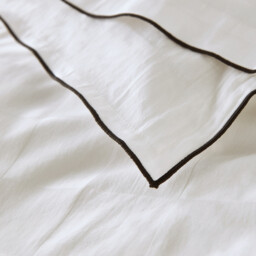 Victor Checkerboard Washed Cotton Satin Duvet Cover - thumbnail 4