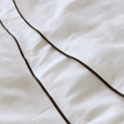 Victor Checkerboard Washed Cotton Satin Duvet Cover - thumbnail 3