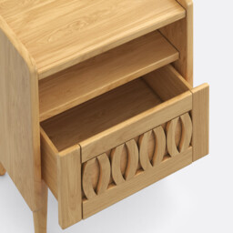 Malaya Vintage Bedside Table in Solid Pine - thumbnail 3