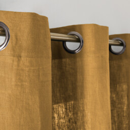 Onega Washed Linen Radiator Curtain with Eyelets - thumbnail 2