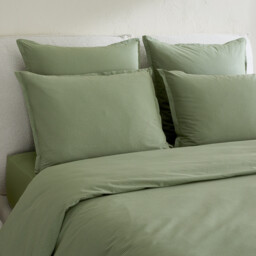 Sabbal Washed Cotton Percale 300 Thread Count Pillowcase - thumbnail 4