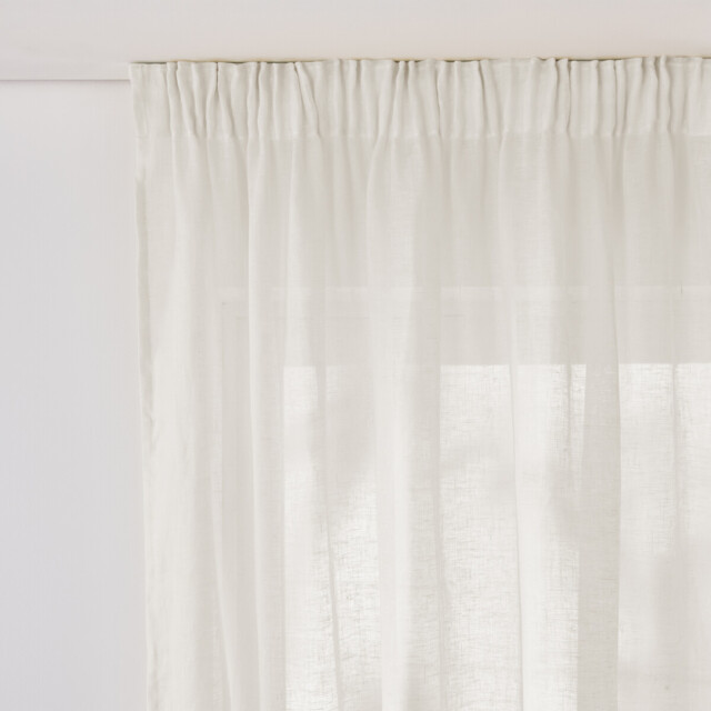 Onega Linen Pencil Pleat Wave Voile Panel - image 1