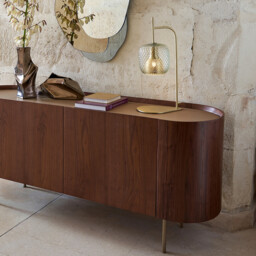 Mistinguett Brass and Chiselled Glass Table Lamp - thumbnail 2
