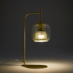 Mistinguett Brass and Chiselled Glass Table Lamp - thumbnail 3
