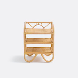 Minetta Vintage Bedside Table in Rattan - thumbnail 3