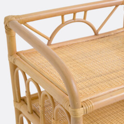 Minetta Vintage Bedside Table in Rattan - thumbnail 4