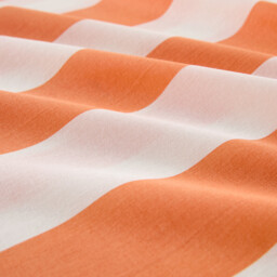 Hendaye Orange Striped Cotton Pillowcase - thumbnail 4