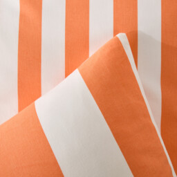 Hendaye Orange Striped Cotton Pillowcase - thumbnail 3