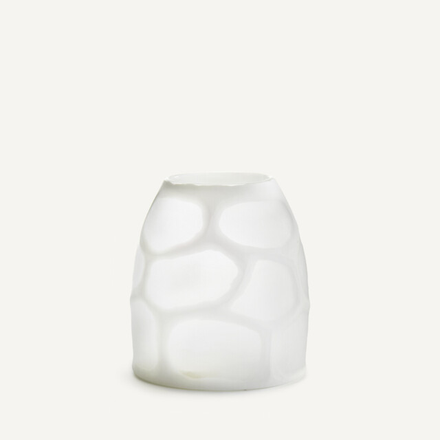 Arca Frosted Glass Vase, H20cm - image 1