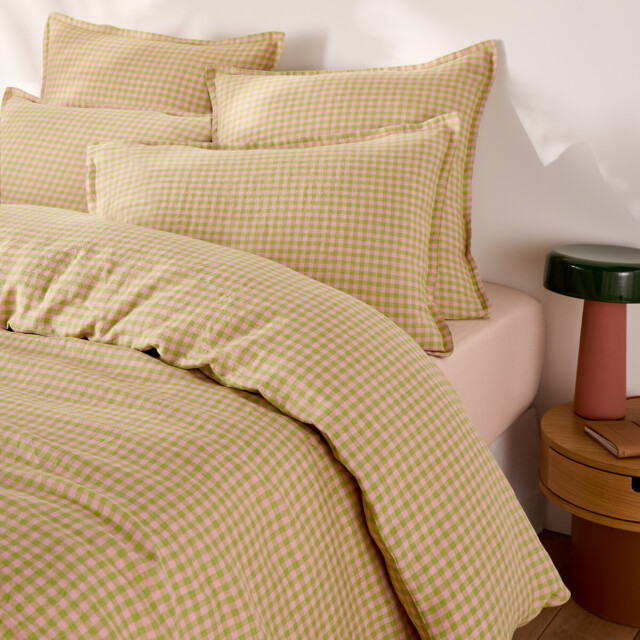Acélie Bordeaux Duvet Cover in Washed Linen - image 1