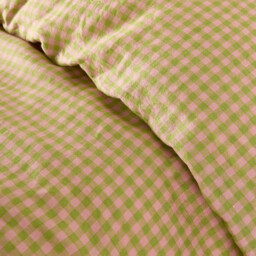 Acélie Bordeaux Duvet Cover in Washed Linen - thumbnail 4