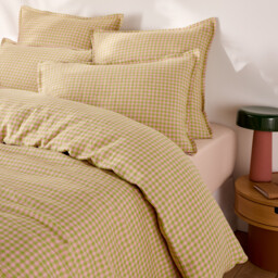 Acélie Bordeaux Duvet Cover in Washed Linen - thumbnail 1