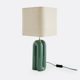Malo Ceramic & Linen Table Lamp - thumbnail 1