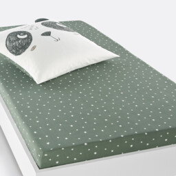 Panda Mania Stars Cotton Fitted Sheet