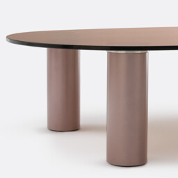 Madeline Brushed-Iron Metal Tempered Glass Coffee Table - thumbnail 4