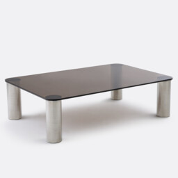 Ramcel Coffee Table in Tempered Glass and Steel