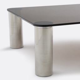 Ramcel Coffee Table in Tempered Glass and Steel - thumbnail 4
