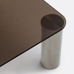 Ramcel Coffee Table in Tempered Glass and Steel - thumbnail 3