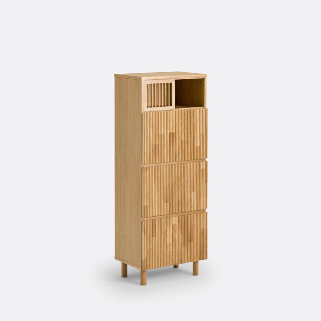 Bilbao Wardrobe in Oak and Veneer with 3 Doors - image 1