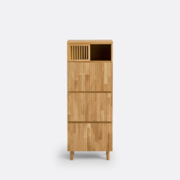 Bilbao Wardrobe in Oak and Veneer with 3 Doors - thumbnail 3