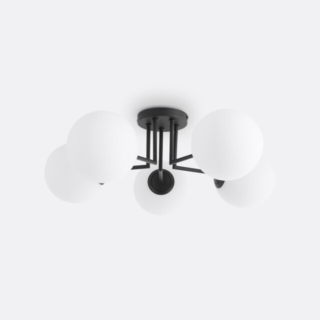 Atea Opaline Glass & Metal Ceiling Light - image 1