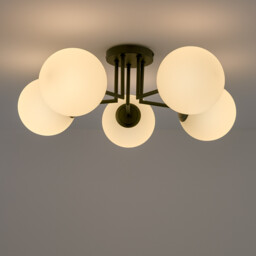 Atea Opaline Glass & Metal Ceiling Light - thumbnail 2