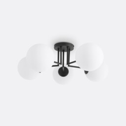 Atea Opaline Glass & Metal Ceiling Light - thumbnail 1