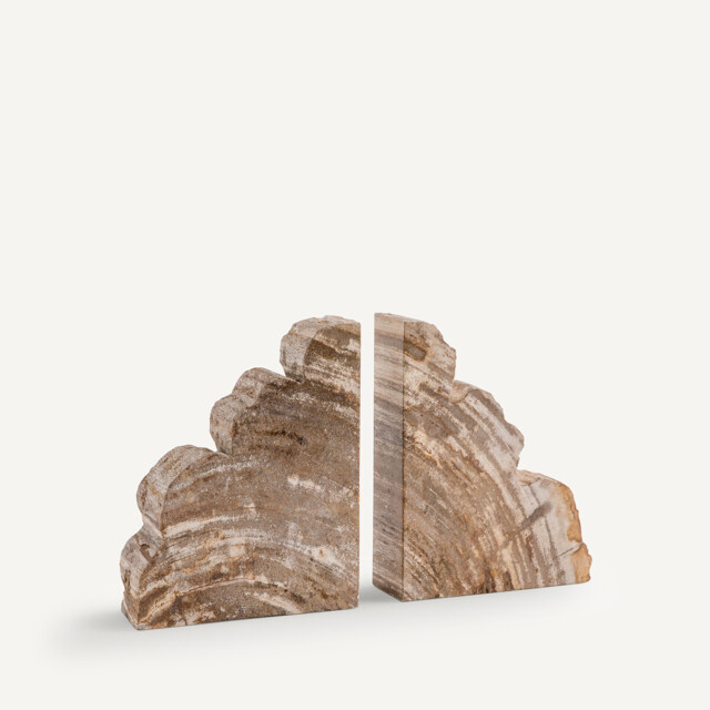 Set of 2 Kayu Petrified Wood Bookends - image 1