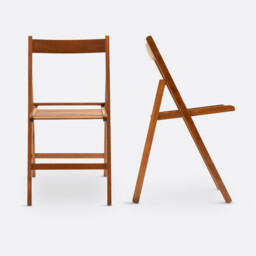 Set of 2 Yoann Folding Chairs in Solid Beech - thumbnail 2