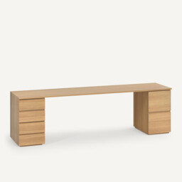 Working Oak Veneer Desk Tray, Length 250cm - thumbnail 3