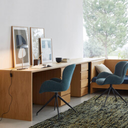 Working Oak Veneer Desk Tray, Length 250cm - thumbnail 2
