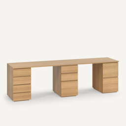 Working Oak Veneer Desk Tray, Length 250cm - thumbnail 4