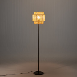 Yaku Metal and Hemp Floor Lamp - thumbnail 2
