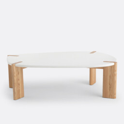 Galet Organically Shaped Beech Coffee Table - thumbnail 2