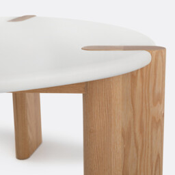 Galet Organically Shaped Beech Coffee Table - thumbnail 4