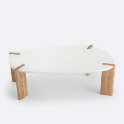 Galet Organically Shaped Beech Coffee Table - thumbnail 3