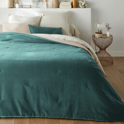 Velvet Quilted Cotton Velvet Bedspread - thumbnail 1