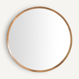 Orion Round Mirror in Solid Oak with Diameter 100cm - thumbnail 3