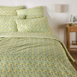 Dalina Floral Print Washed Linen/Cotton Duvet Cover - thumbnail 3