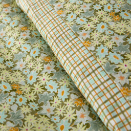 Dalina Floral Print Washed Linen/Cotton Duvet Cover - thumbnail 4