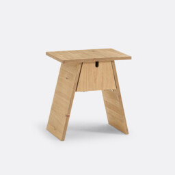 Asayo Solid Pine Bedside Table - thumbnail 1