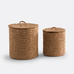 Set of 2 Kiera Woven Paper Cord Baskets - thumbnail 1