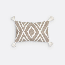 Cali Geometric Tassel 100% Tufted Cotton Cushion Cover - thumbnail 3