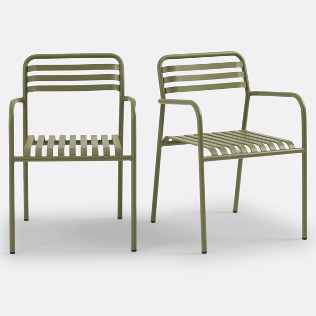 Set of 2 Manni Aluminium Garden Armchairs - image 1