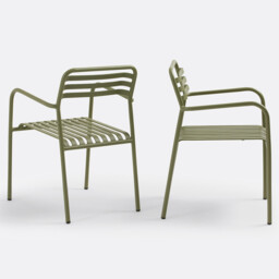 Set of 2 Manni Aluminium Garden Armchairs - thumbnail 3
