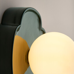 Holi Flower-Shaped Wall Or Ceiling Light in Ceramic and Opaline Glass, Diameter 20cm - thumbnail 4