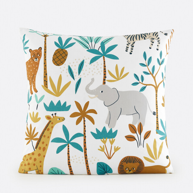 Jungle Animal Print 30% Recycled Cotton Child's Pillowcase - image 1