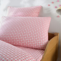 Vichy Fleuris Washed Cotton Pillowcase - thumbnail 4