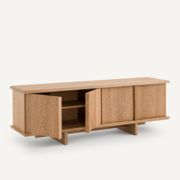 Gouge Sideboard with 4 Doors in Oak and Veneer - thumbnail 4