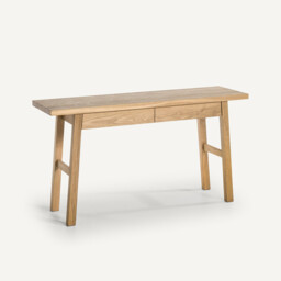 Liu Solid Oak Console Desk - thumbnail 1